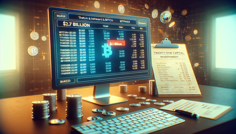 Tether and Bitfinex Transfer $2.7 Billion in Bitcoin to Support Twenty One Capital Investment